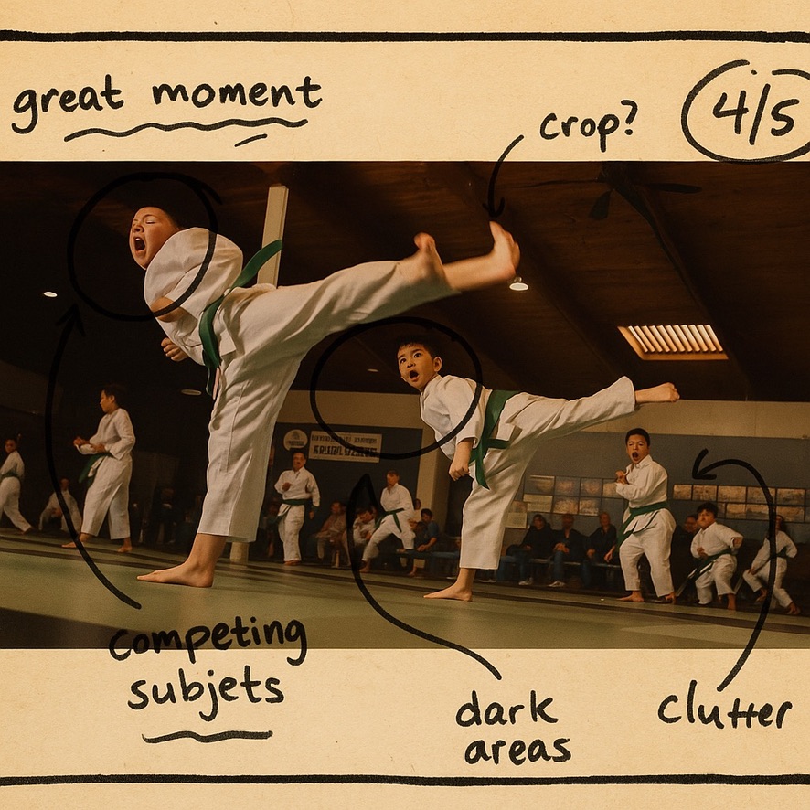 Karate photo AI critique